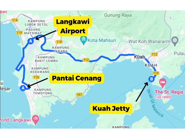 Langkawi airport to Kuah Jetty