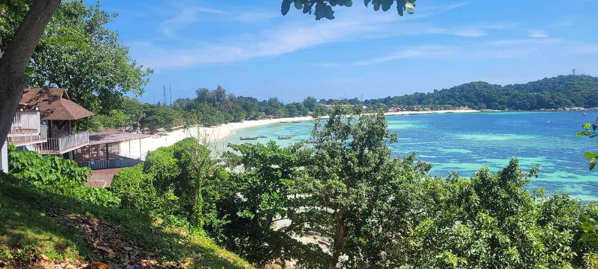 Elevated view over Pattaya beach. One of the best beaches on Koh Lipe