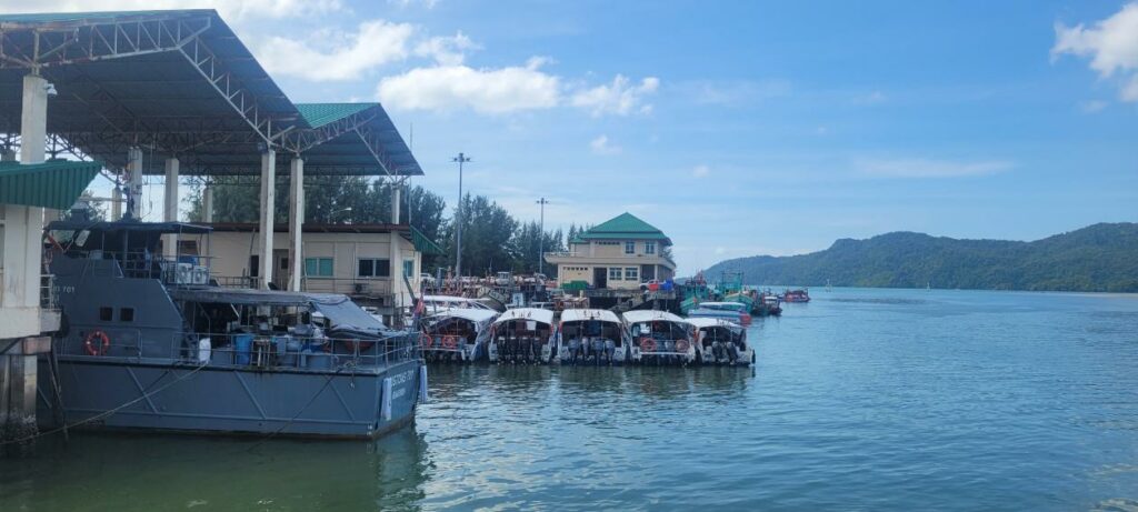 The pier at Pak Bara The pier at Pak Bara Thailand